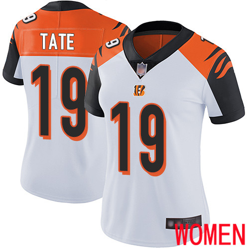 Cincinnati Bengals Limited White Women Auden Tate Road Jersey NFL Footballl #19 Vapor Untouchable->youth nfl jersey->Youth Jersey
